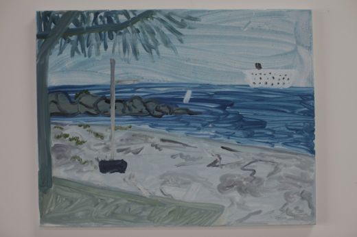 Tyson Reeder, Hobie Beach, 2013, Acrylic on Canvas, 22x28 inches.